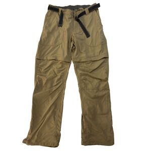LL Bean Mens Convertible Hiking Outdoor Pants Tan Khaki Zip Off Medium Regular